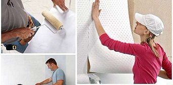 как клеить фотообои